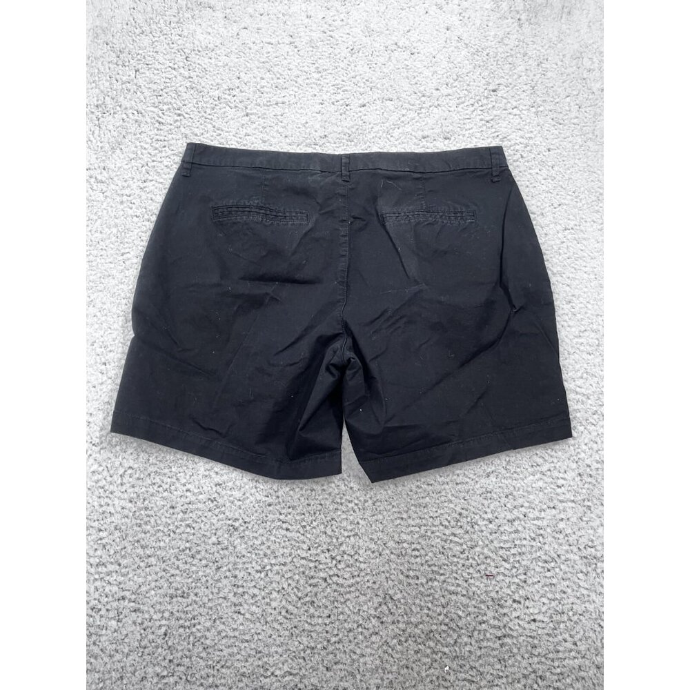 Women's Old Navy Black Flat Front Chino Summer Everyday Shorts Size 16 - Picture 10 of 10